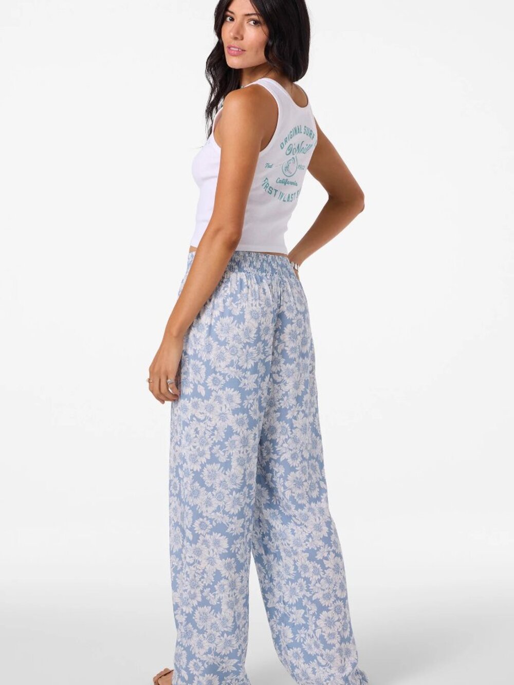 O'Neill Jonie Periwinkle-Sky Blue with white Daisies Pants Medium - Picture 7 of 16